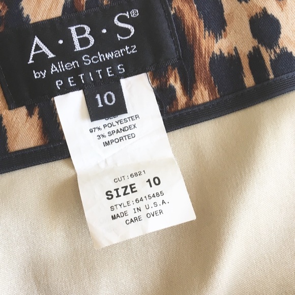 ABS Allen Schwartz ✦ Leopard Print Pencil Skirt ✦ 10P Petite ✦ - Picture 5 of 10